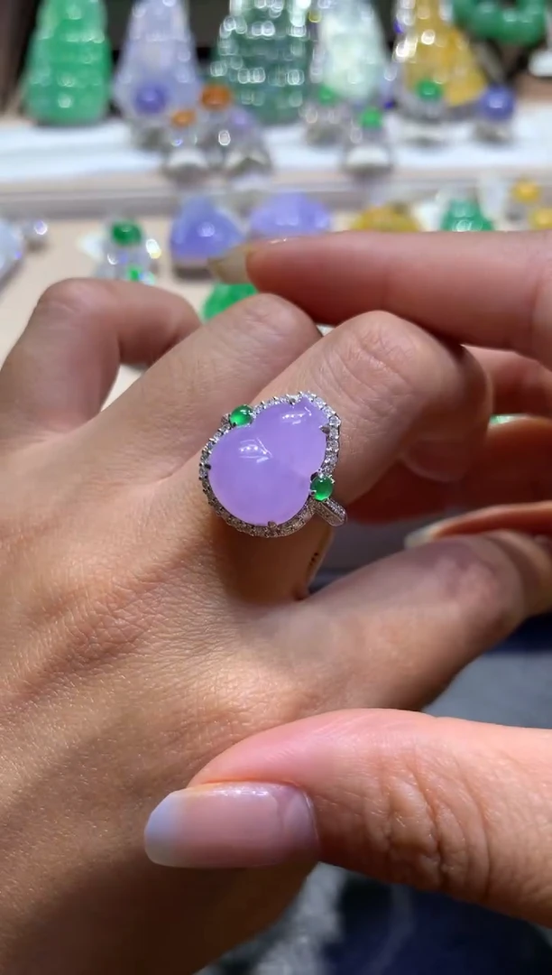 吊坠(不含链)18K金镶嵌翡翠翡翠A货