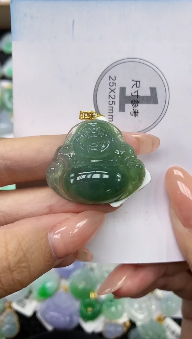 颈饰18K金镶嵌翡翠11111111111