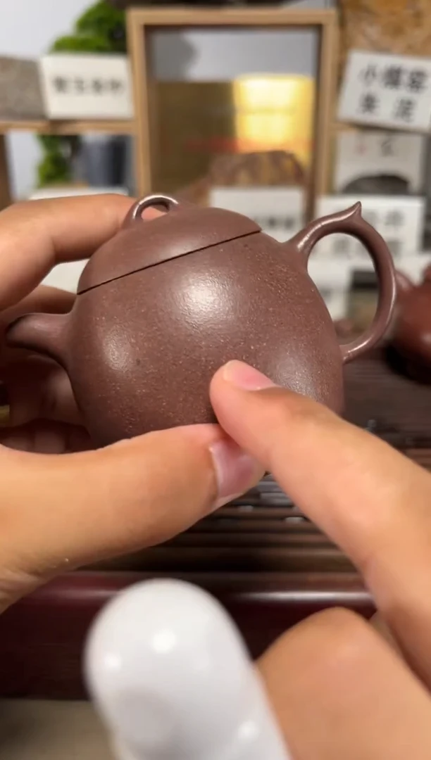 茶壶紫砂全手桃花泥高温