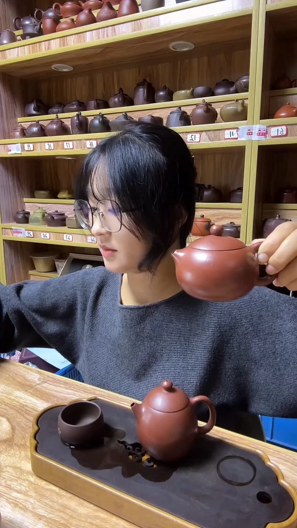 茶壶紫砂红皮龙200cc左右西施