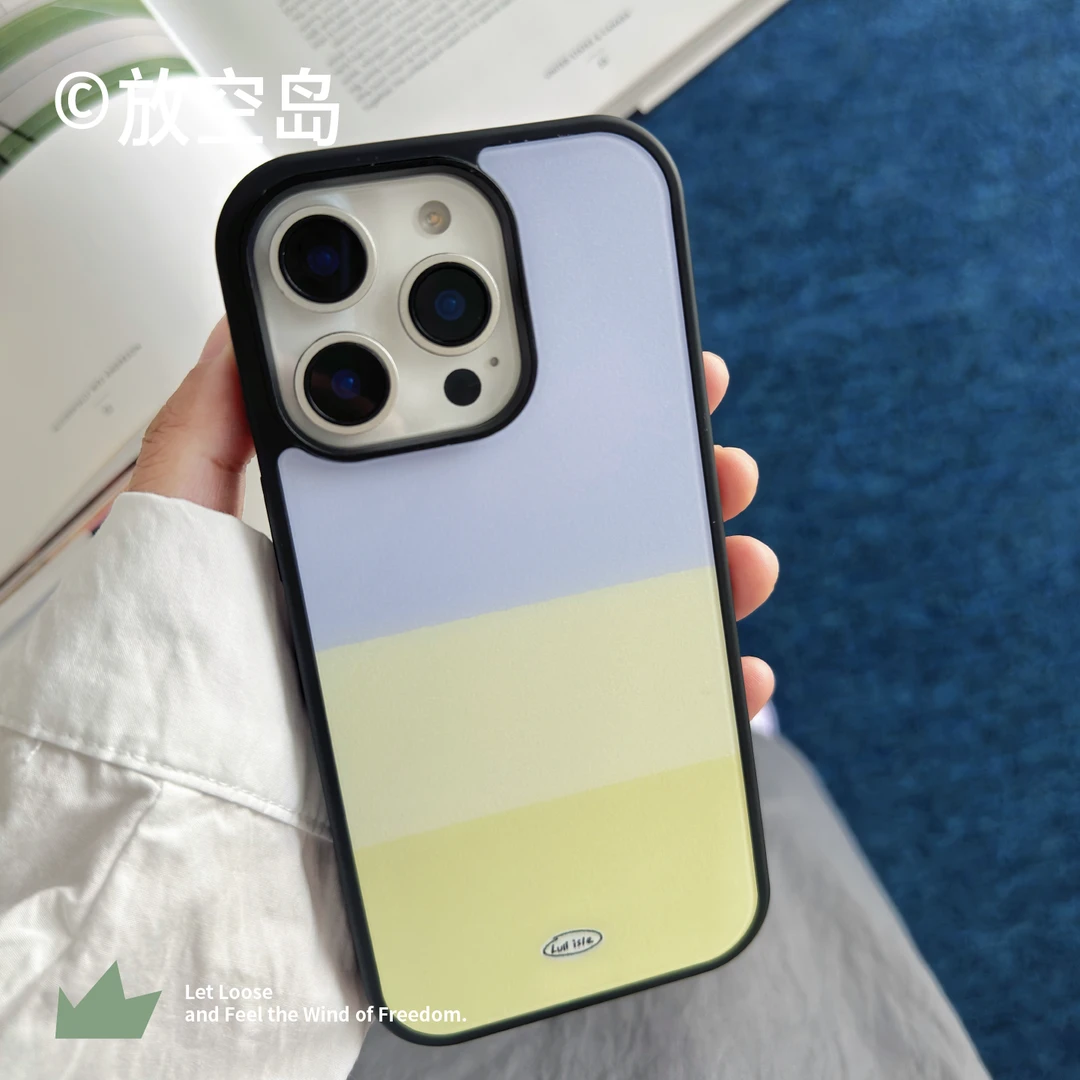 放空岛正版原创丨＜葡萄芝士蛋糕＞紫色黄色黑边磨砂磁吸手机壳