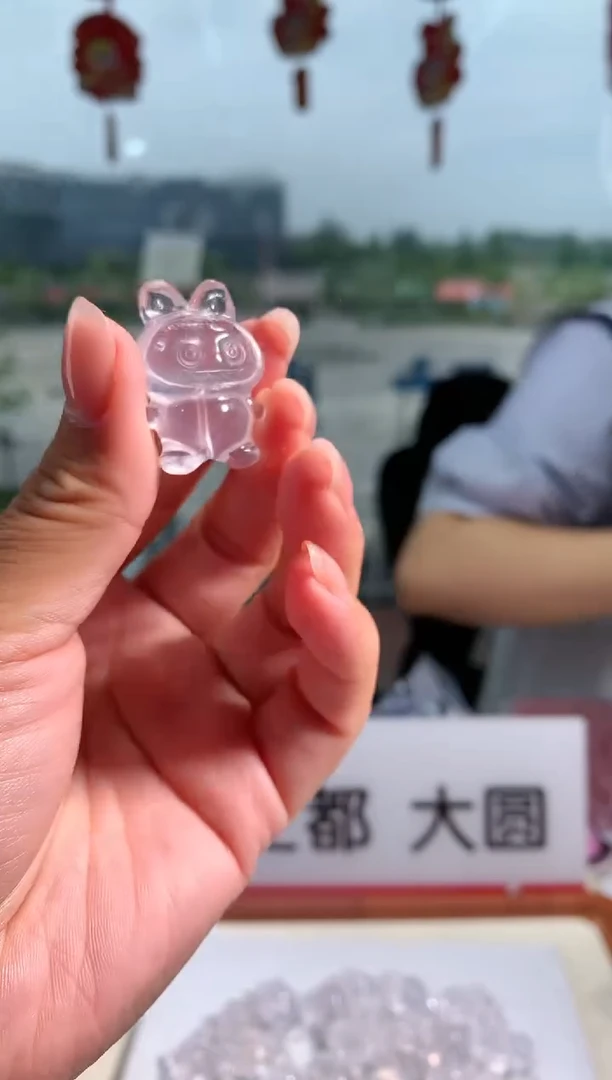 水晶手链未镶嵌粉水晶拉布布配件多样性发一