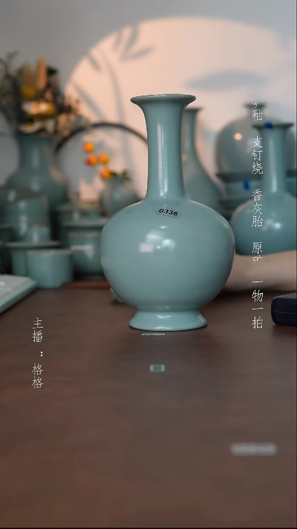 摆件瓷仿古原矿釉微瑕手工21