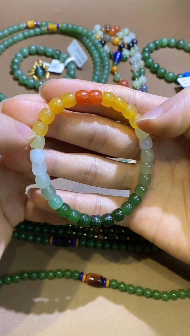 【闪购商品】和田玉手串未镶嵌和田玉多宝