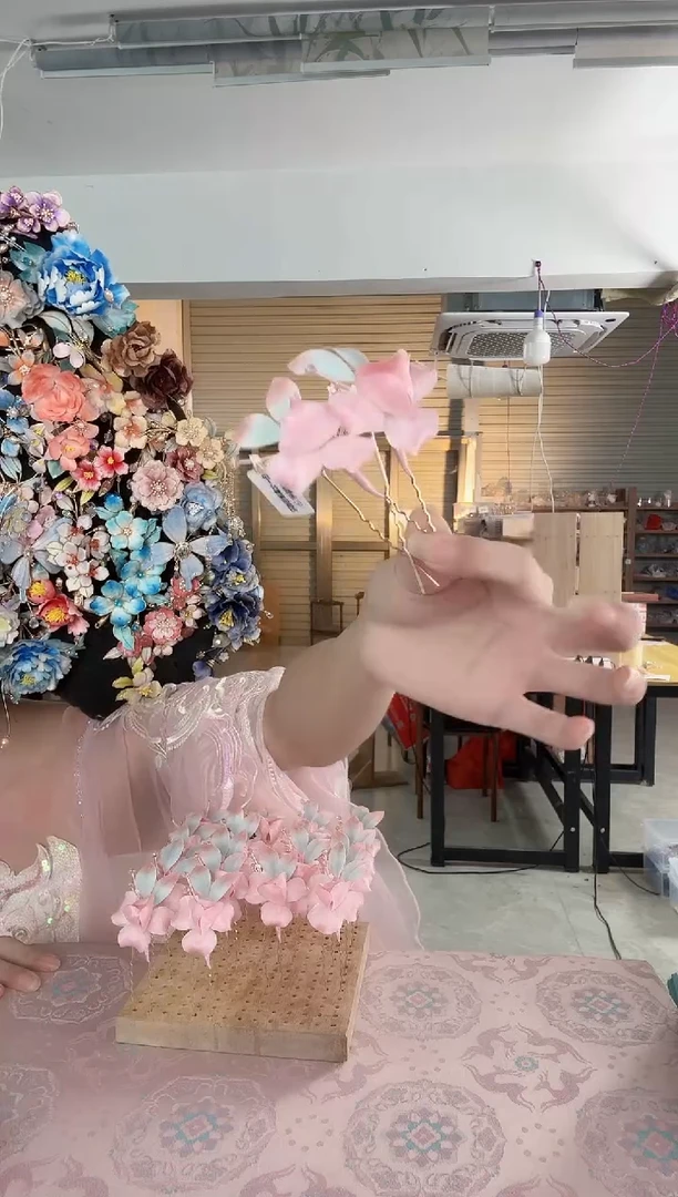 铜合金无438 非遗绒花夹子