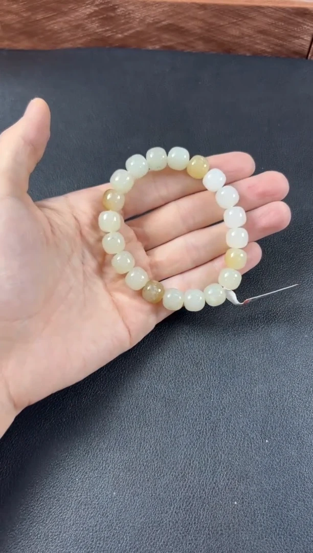 手串未镶嵌和田玉黑山微色差卡10手串H