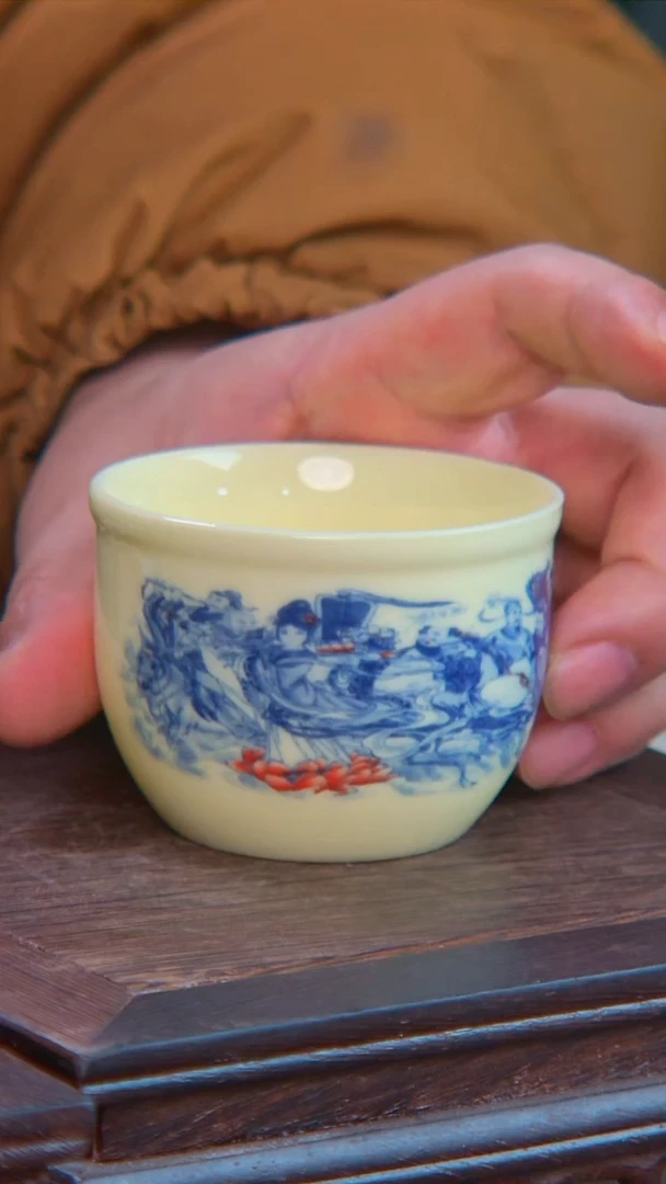 瓷央博文化瓷器交流八仙图杯子