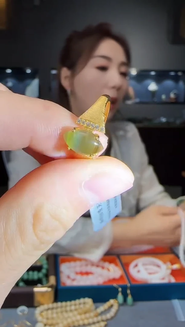 和田玉戒指银S925镶嵌1