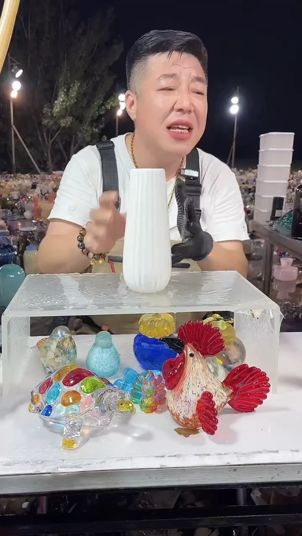 琉璃手工艺品外贸尾货花瓶002