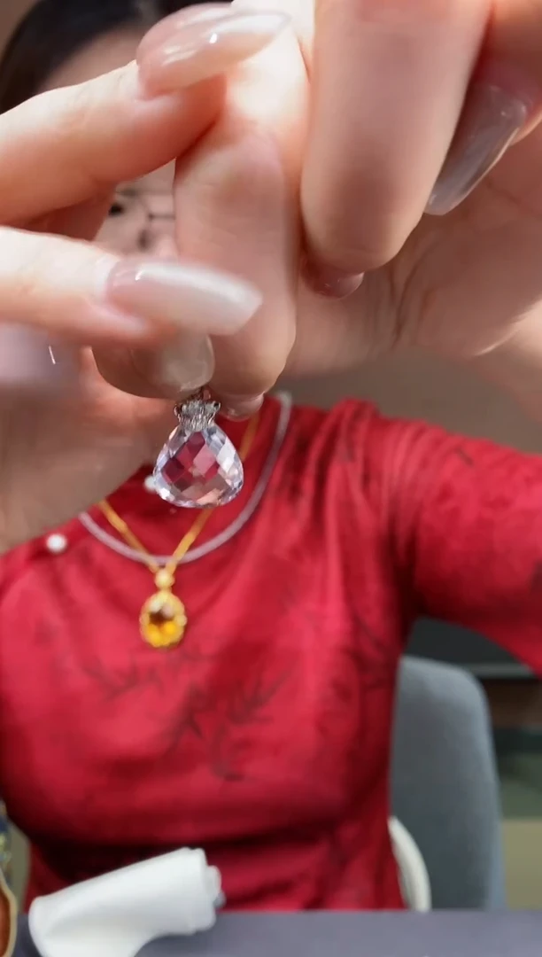 【闪购商品】水晶吊坠银S925镶嵌水晶吊坠