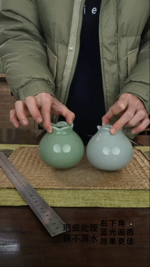 陶瓷石榴花瓶A+B次品保不漏水外观不完美