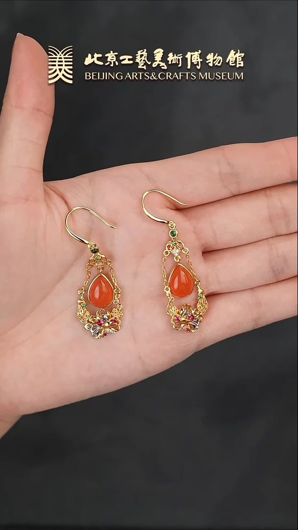 【闪购商品】南红玛瑙耳坠银S925镶嵌B0119GMD613(多样性发货）耳坠