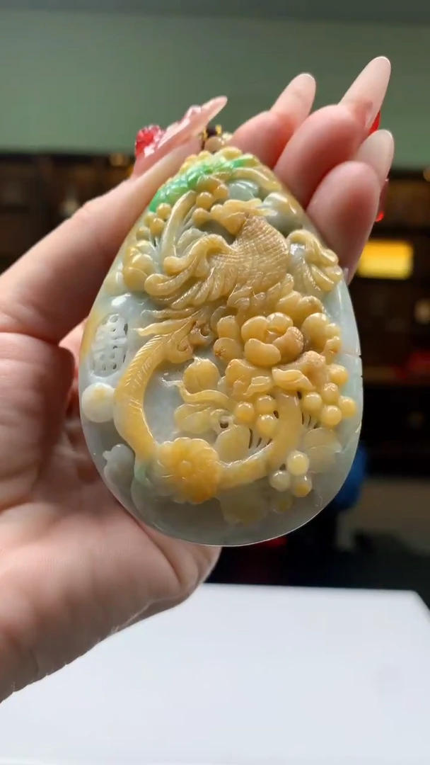 【闪购商品】定制翡翠未镶嵌1051ry-毛货挂件46