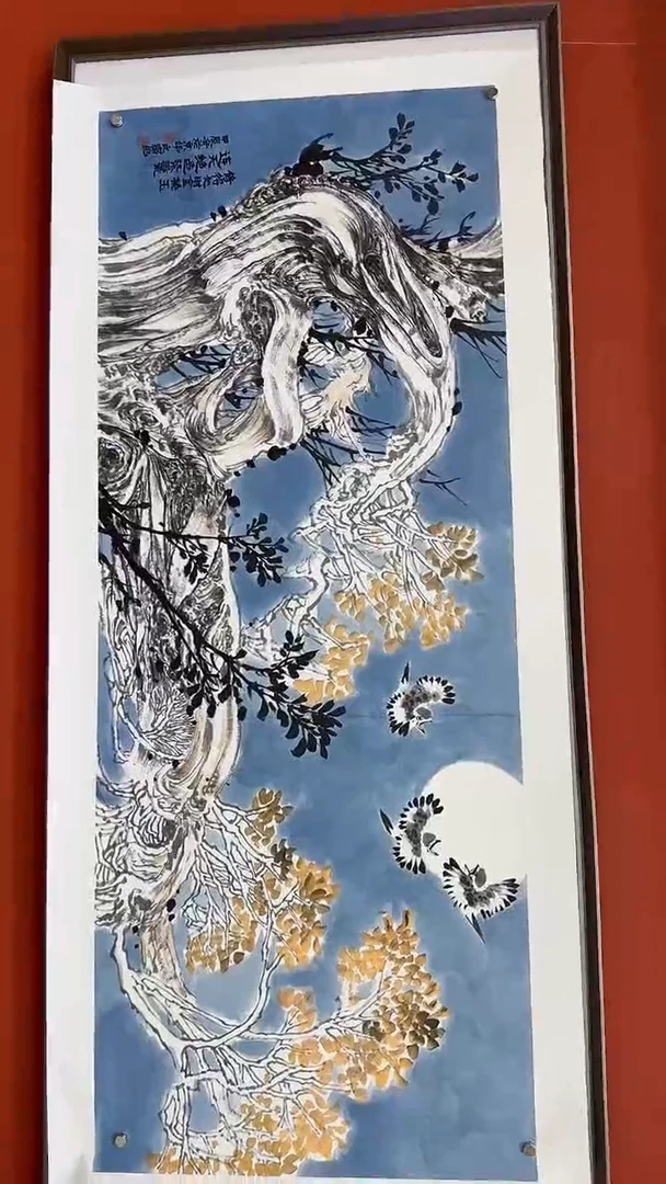 国画邓博文写意花鸟作品