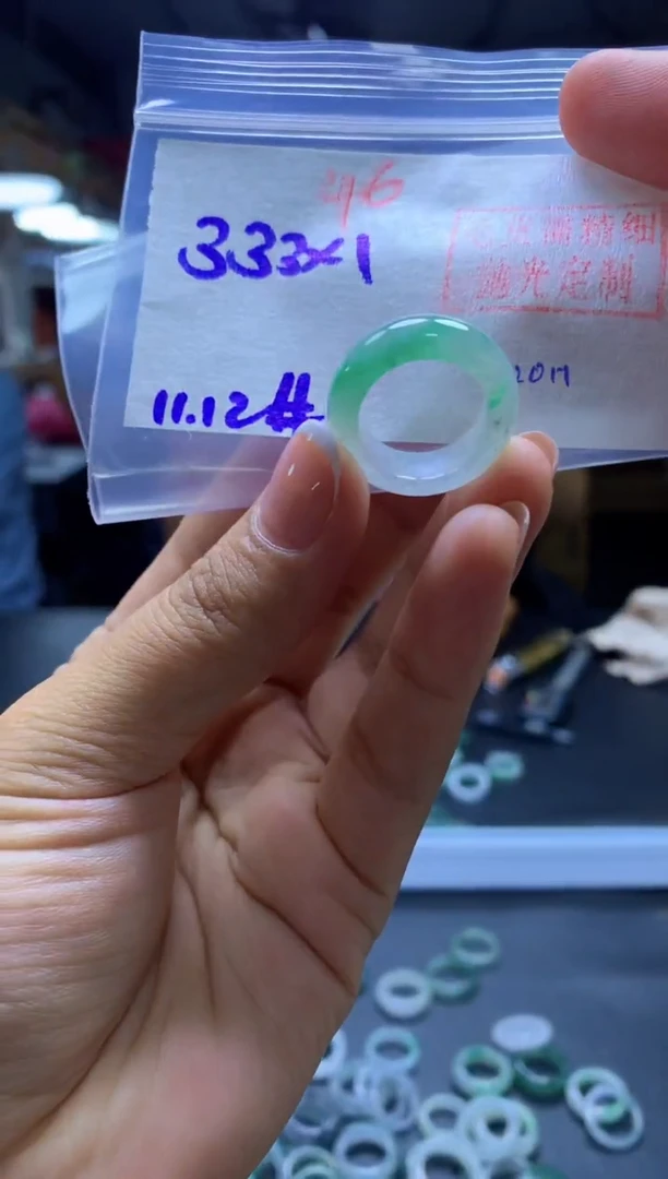未镶嵌定制翡翠戒圈#333元-毛货需精细抛光