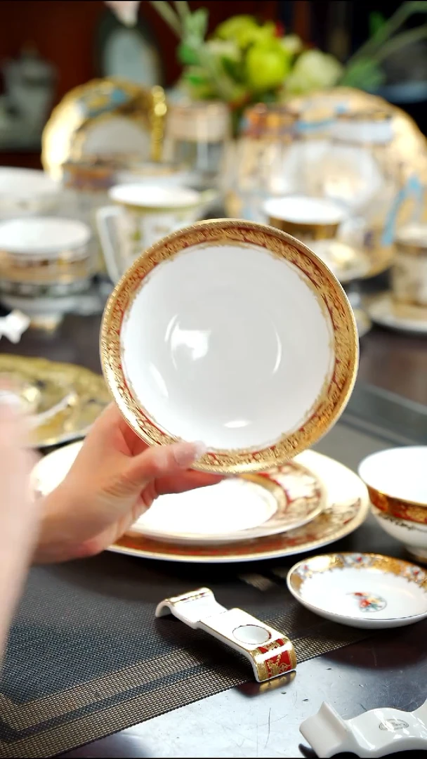 瓷片6英寸水果碗4个