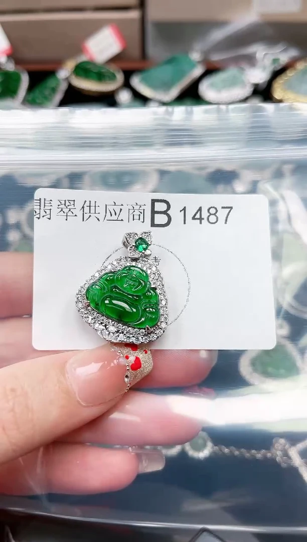 【闪购商品】翡翠颈饰未镶嵌1487赠皮绳