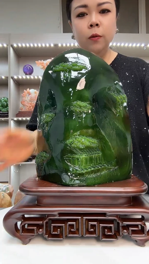 石材天然岫岩玉摆件