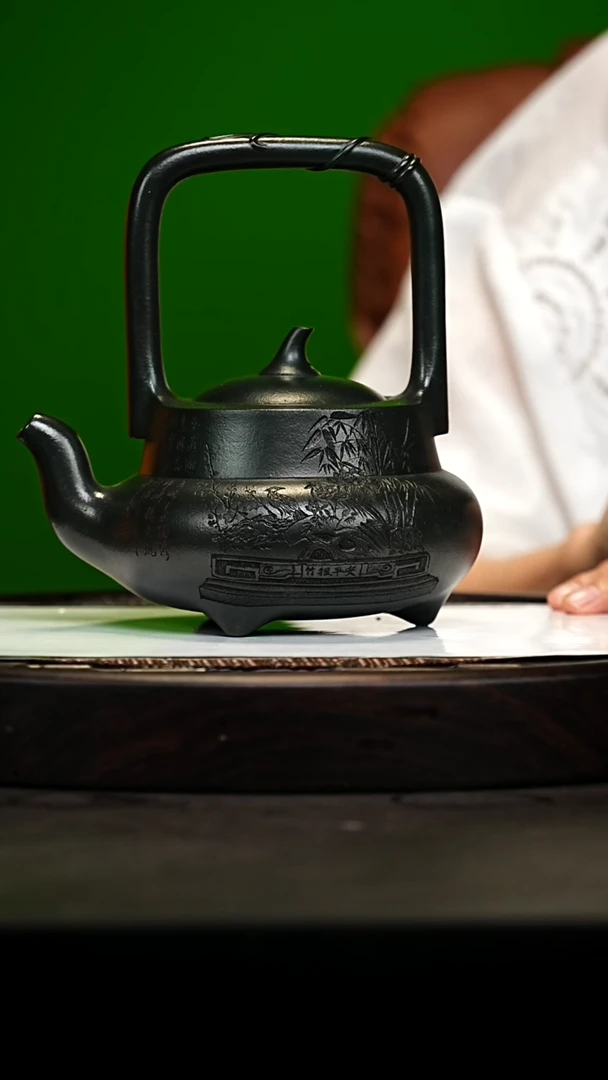 宜兴原矿高端紫砂 景舟绿泥680cc