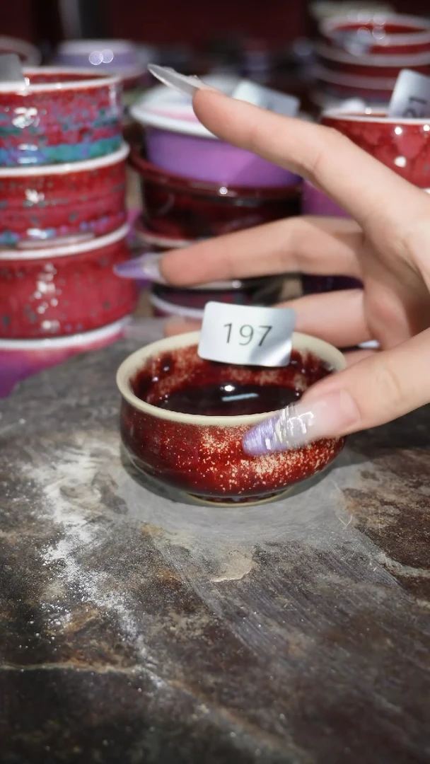 摆件陶精品窑变钧瓷茶器