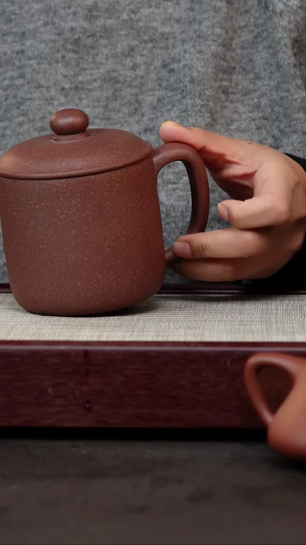 茶杯紫砂天青鱼乐杯