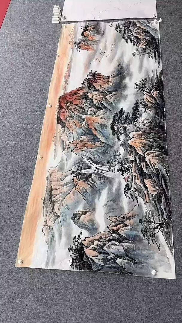 书法水**色张志欣240*100鸿运吉祥