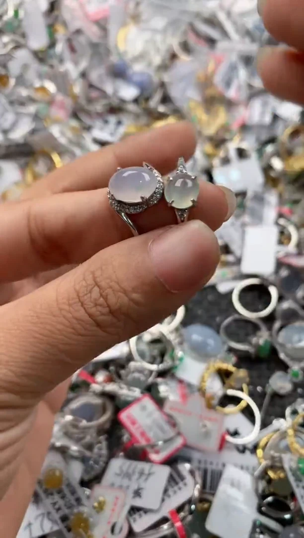 银S925镶嵌戒指翡翠999                  2