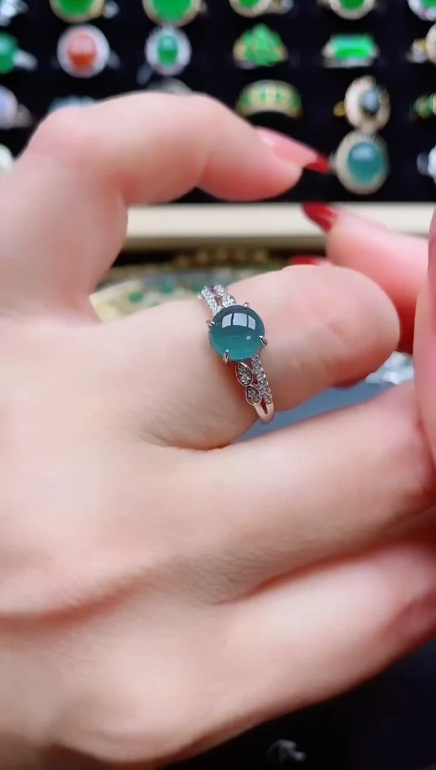 【闪购商品】翡翠戒指银S925镶嵌321321