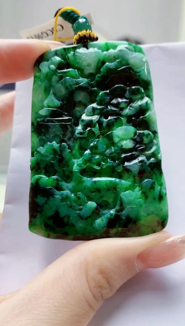 未镶嵌定制翡翠4812jw-毛货挂件32