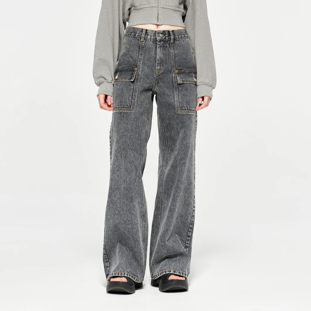 CALLED BACK【张真源同款】早秋新品水洗做旧时尚显瘦舒适牛仔裤