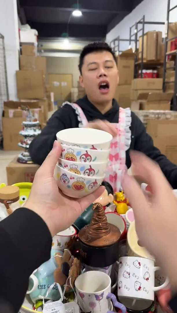 瓷片面包超人小碗4件套