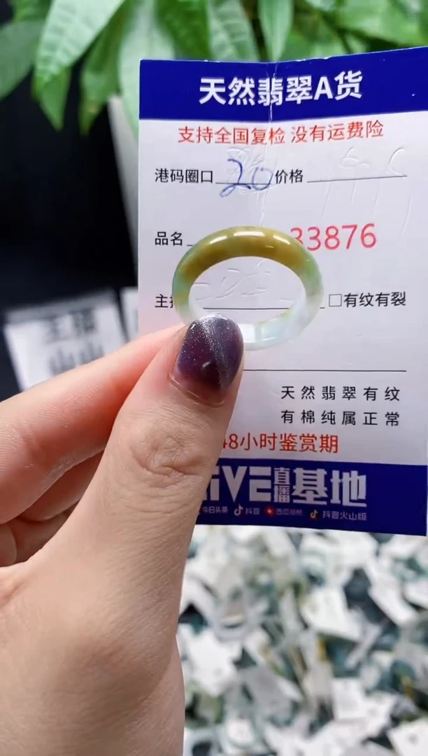 翡翠戒指未镶嵌天然翡翠戒圈3876