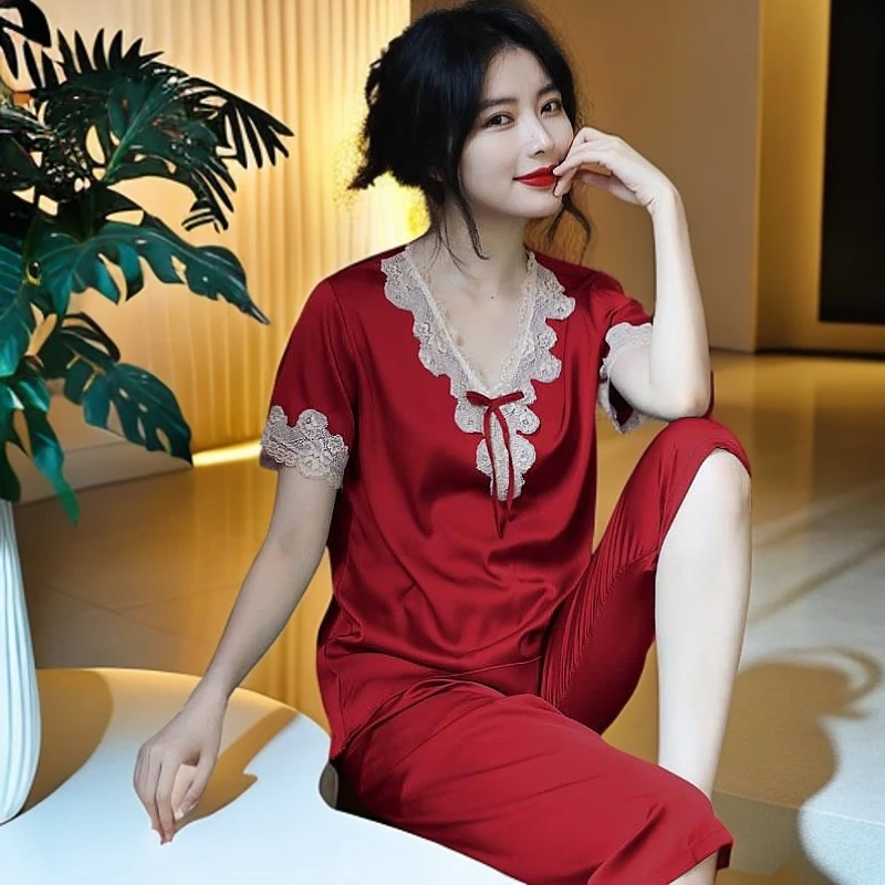 高品质蕾丝薄款睡衣家居服（直播专用）性感时尚夏季女士