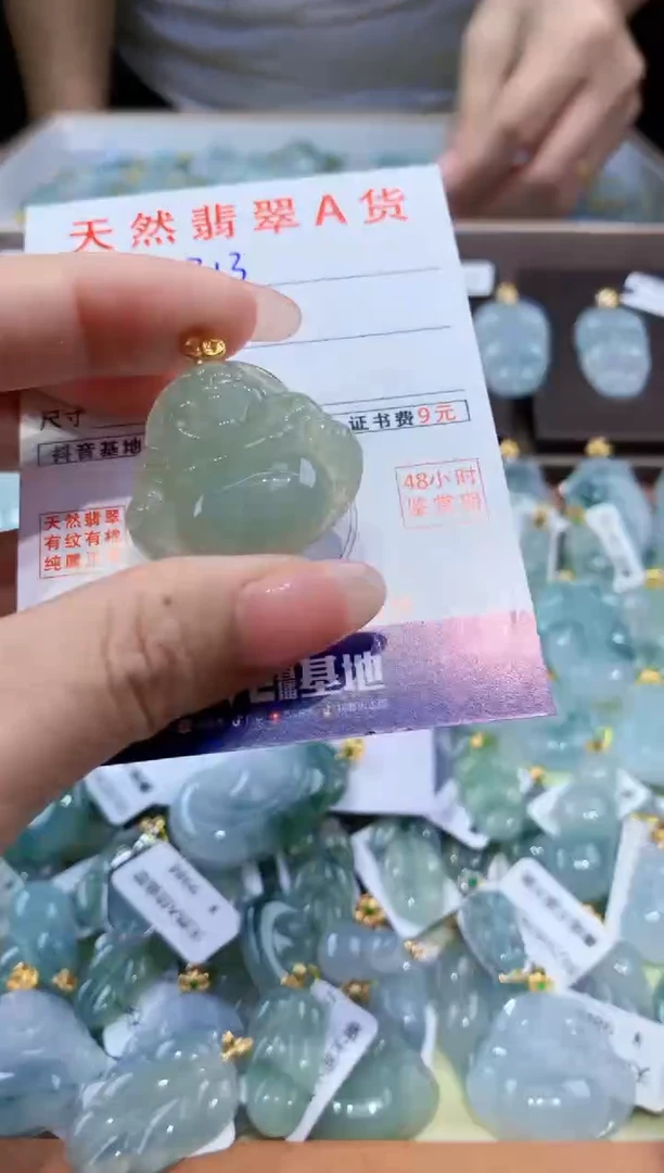 颈饰未镶嵌翡翠天然翡翠A货挂件