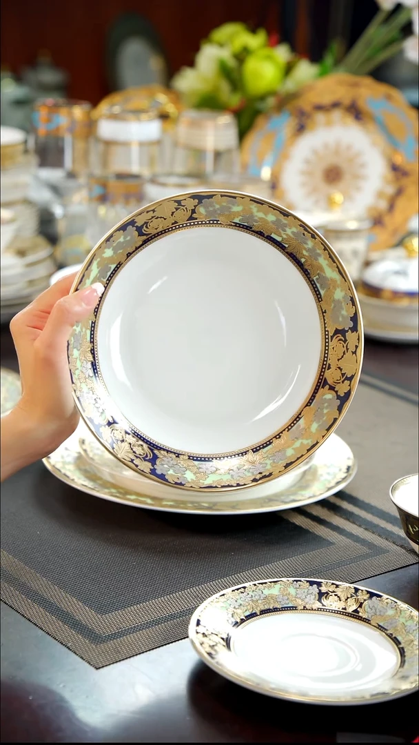 瓷片8寸深菜盘1个福利款