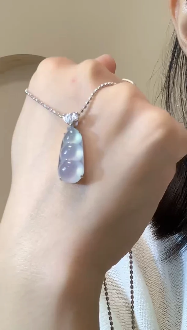 吊坠(不含链)18K金镶嵌翡翠A13 不含链