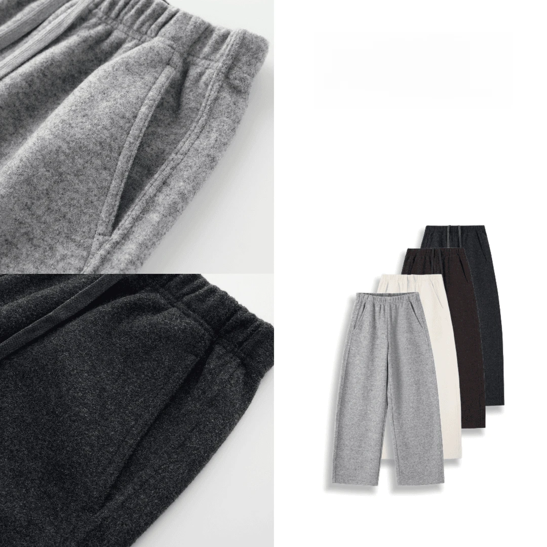 【ROW*澳毛裤】嵿级质感！拉绒工艺 羊毛窄版直筒弯刀裤显瘦秋冬弹力