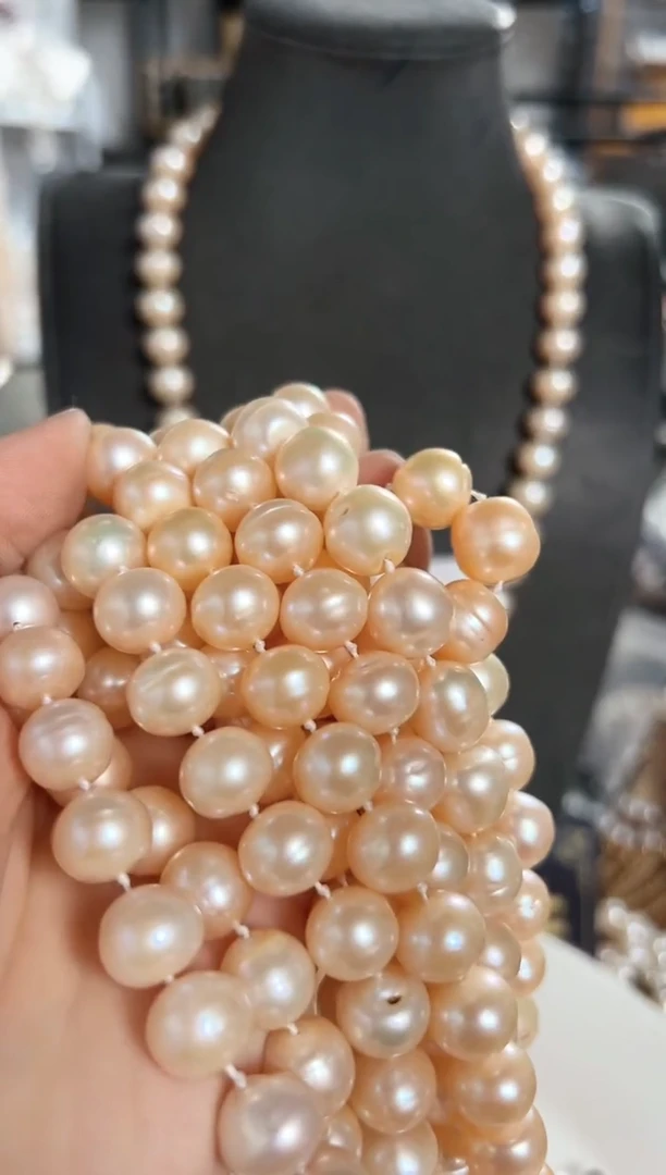 【闪购商品】淡水珍珠珠宝奇石未镶嵌JQ项链一条螺纹随机发