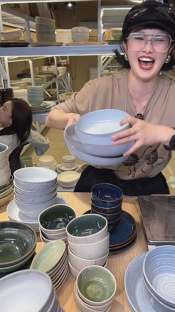 瓷211高温釉下彩陶瓷餐具默认微瑕