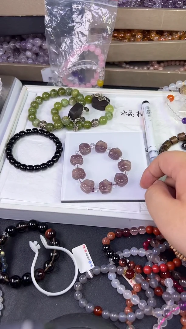 未镶嵌手链水晶猫抓