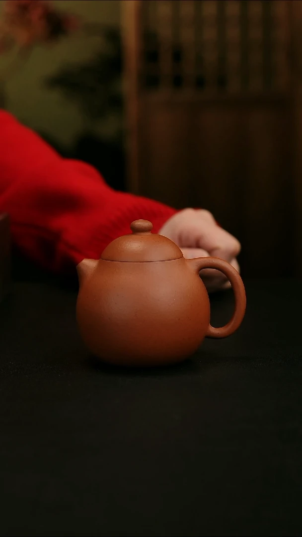 【闪购商品】紫砂茶壶黄龙山朱泥龙蛋110cc0添加微瑕