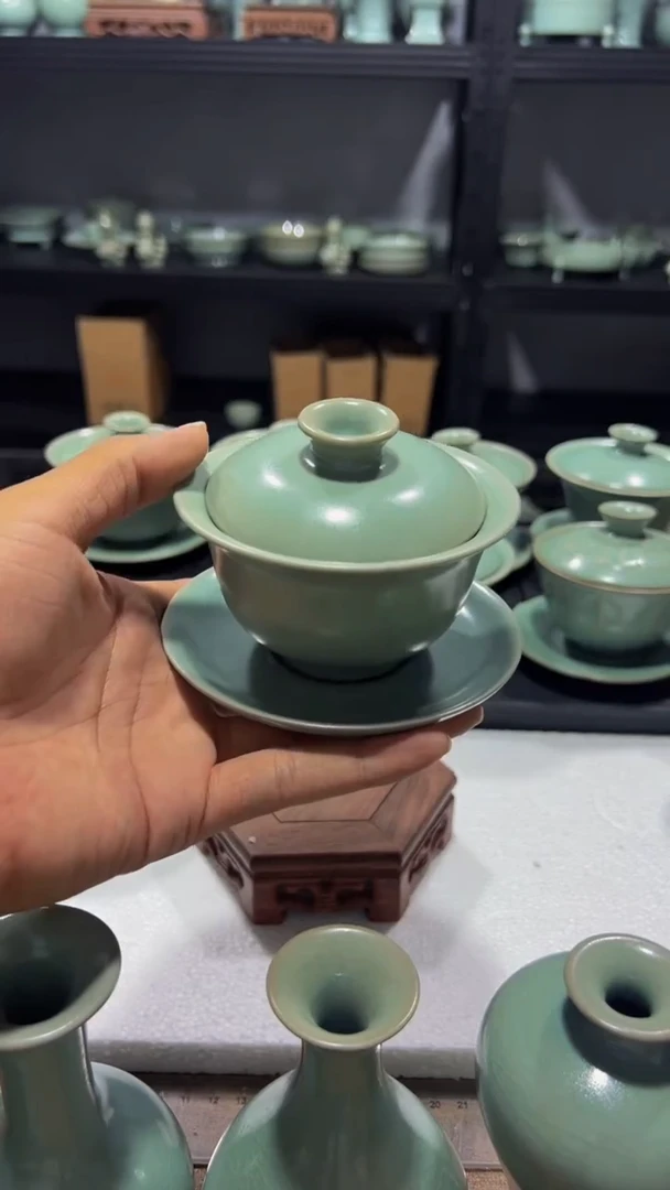 摆件微瑕精品仿古釉汝瓷