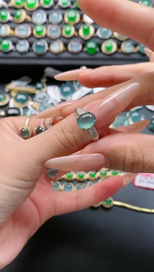 【闪购商品】翡翠戒指银S925镶嵌1111111