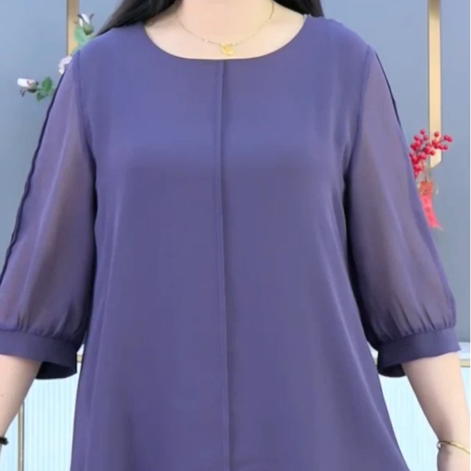 简约大气大码小衫ZB5685