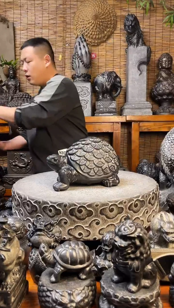 石材金钱龟天然青石雕刻