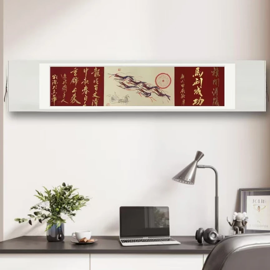 XYJ.旗开得胜手绘作品.六尺条车马轴.三