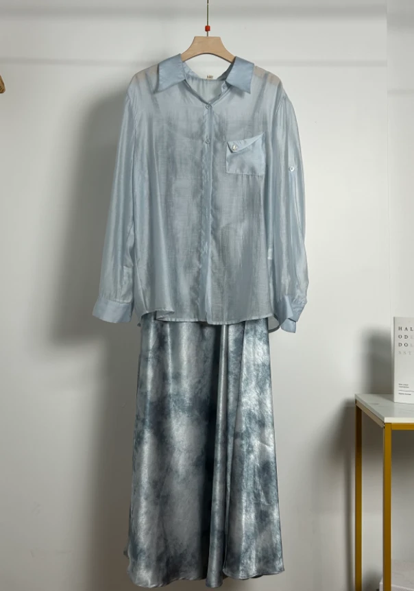 POLO领春秋连衣裙休闲风白色上衣衬衫时尚套装T618