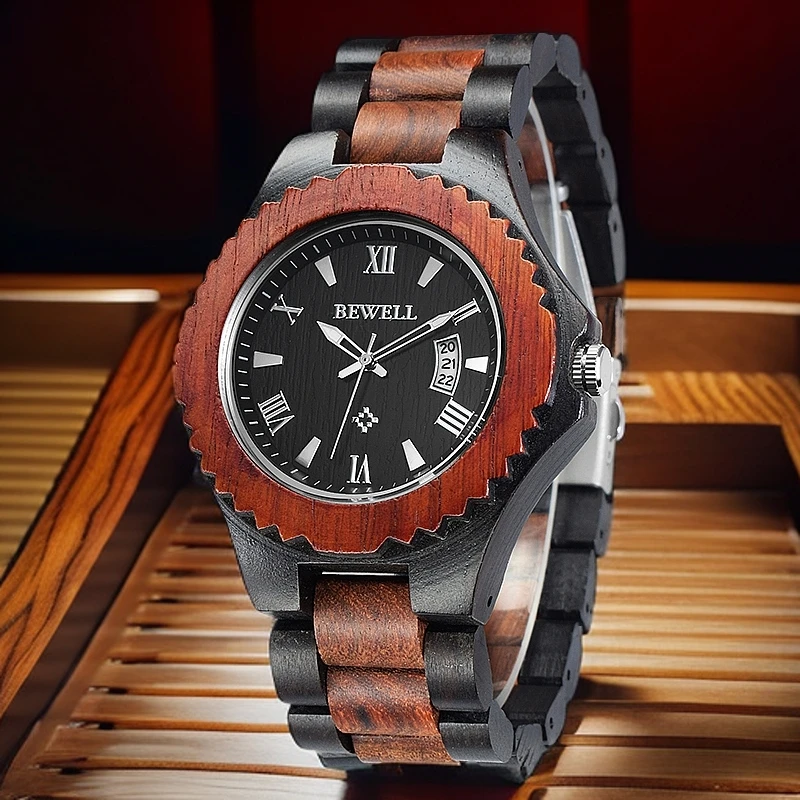 经典檀木手表轻奢潮流时尚木制腕表直播专用