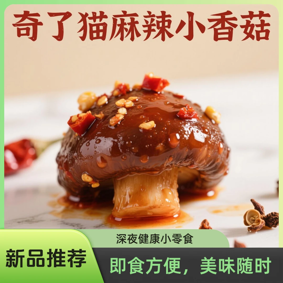 [官方直营618] 奇了猫·汉味手做 麻辣小香菇熟食真空包装开袋即食
