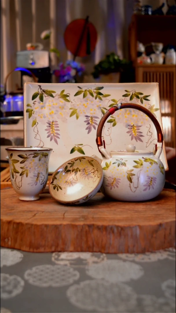 【闪购商品】杯子紫藤花手工手绘手工手绘